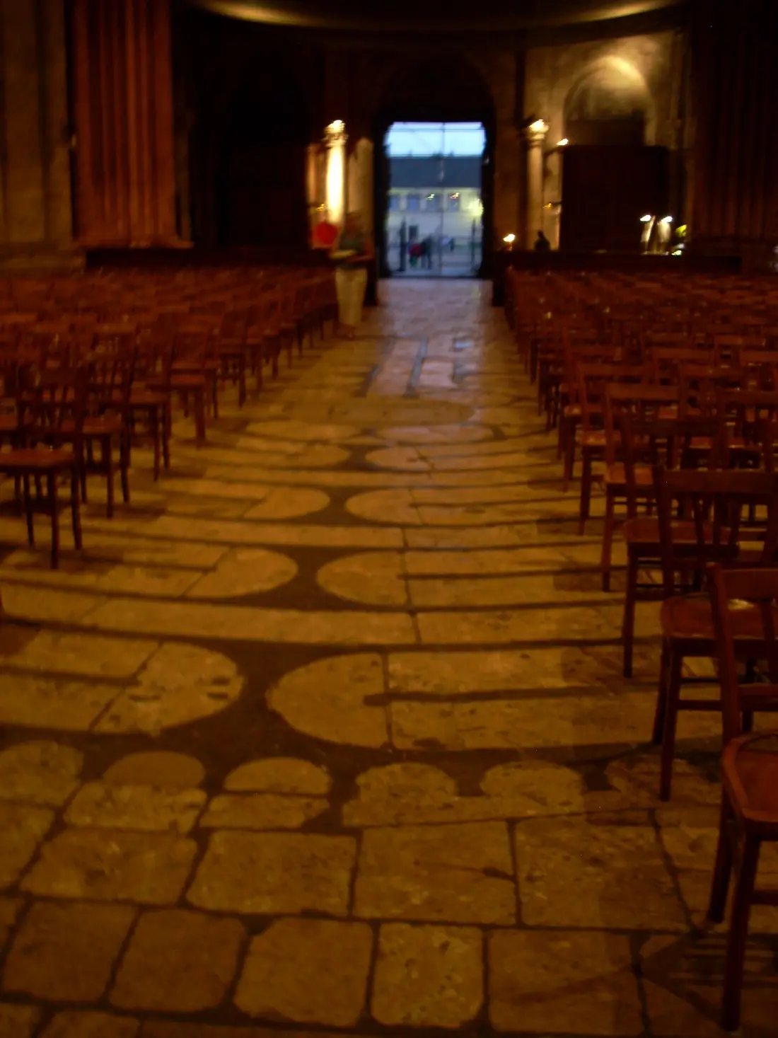 Labyrinth in the nave of Chartres Cathedral