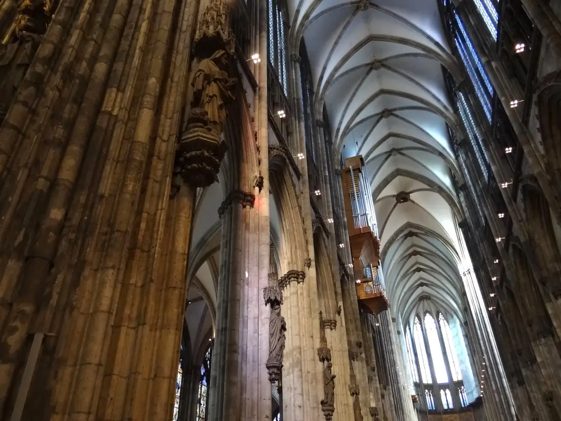 Interior nave of Cologne Cathedral