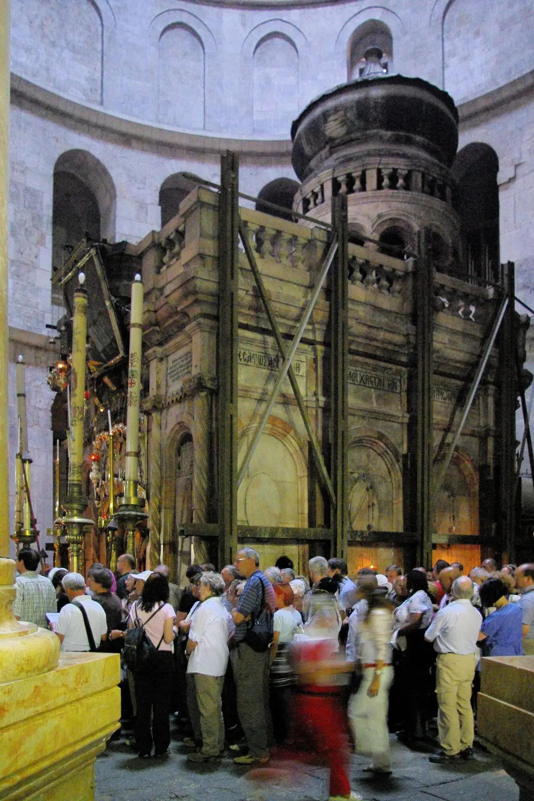 Edicule of the Holy Sepulchre inside the rotunda