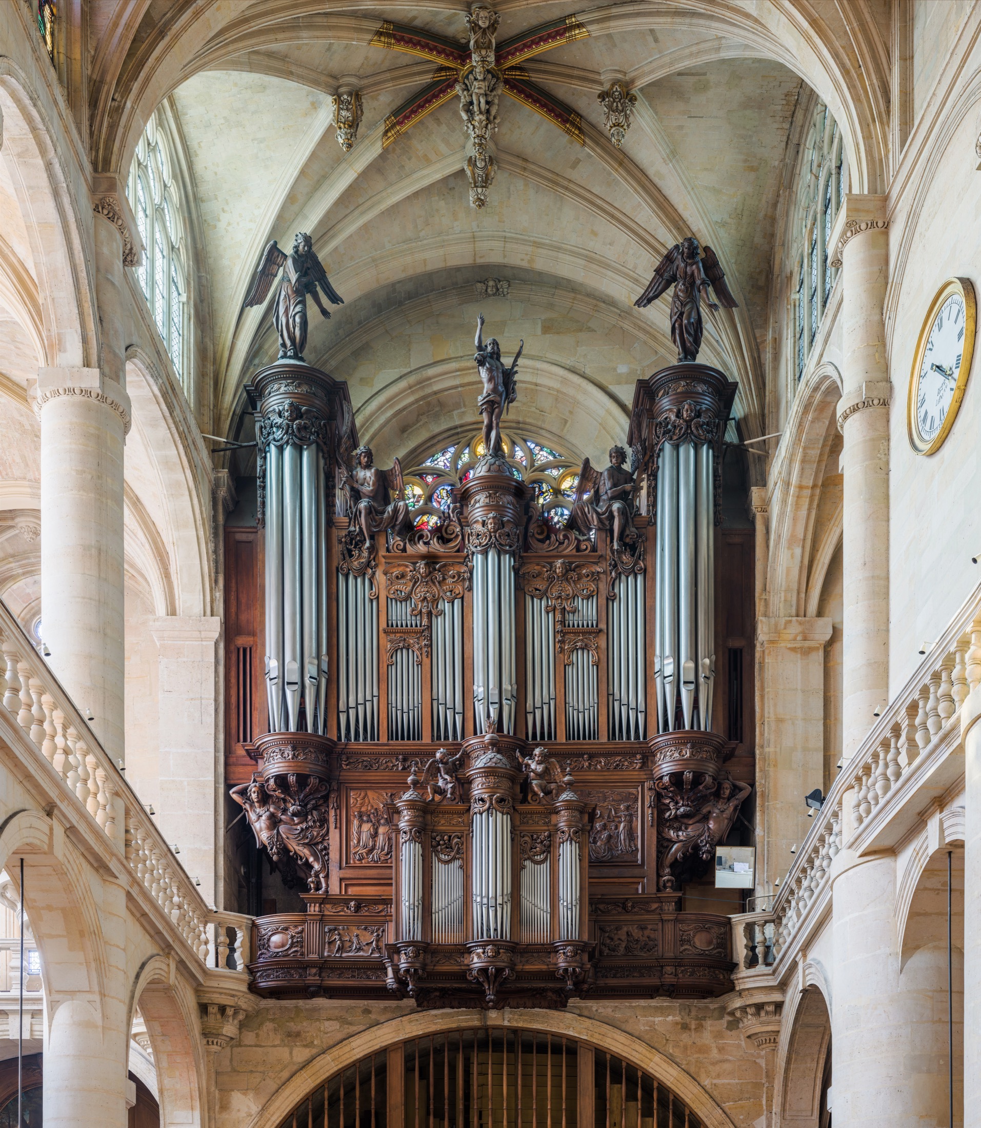 The organ of Saint-Etienne-du-Mont in Paris.