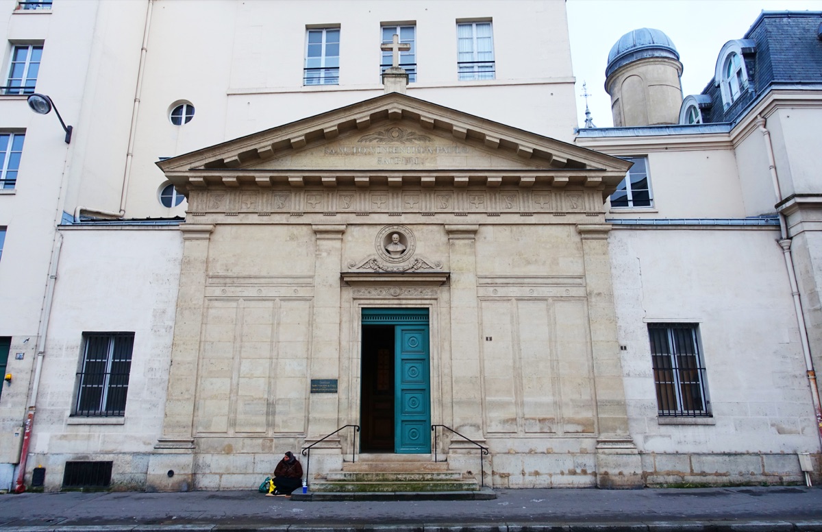 Exterior of Chapelle Saint-Vincent-de-Paul in Paris.