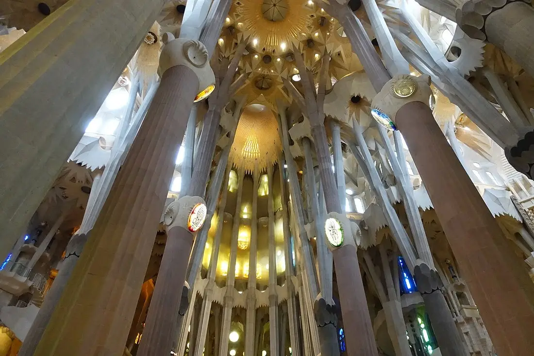 Interior of the Sagrada Família