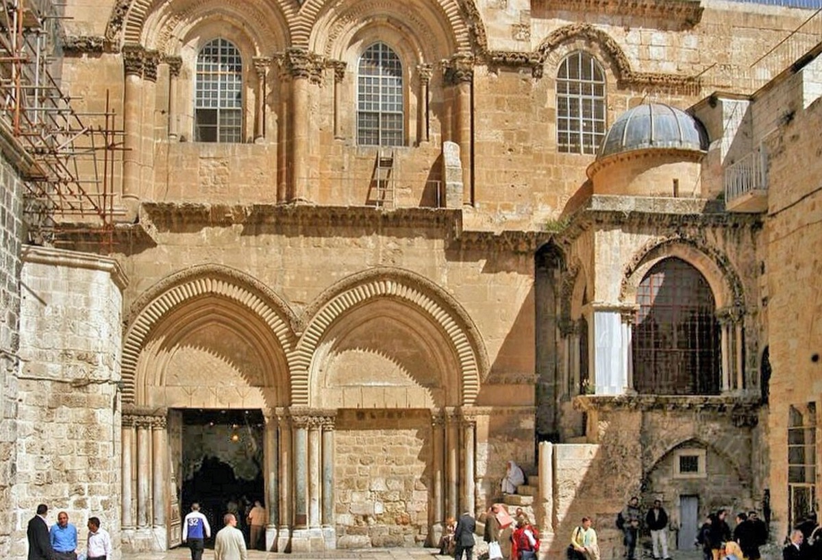 The Church of the Holy Sepulchre in the Old City of Jerusalem.