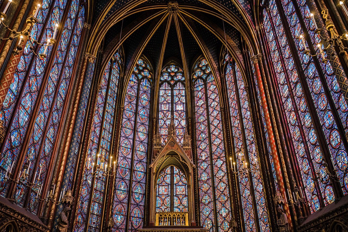 The upper chapel of Sainte-Chapelle.