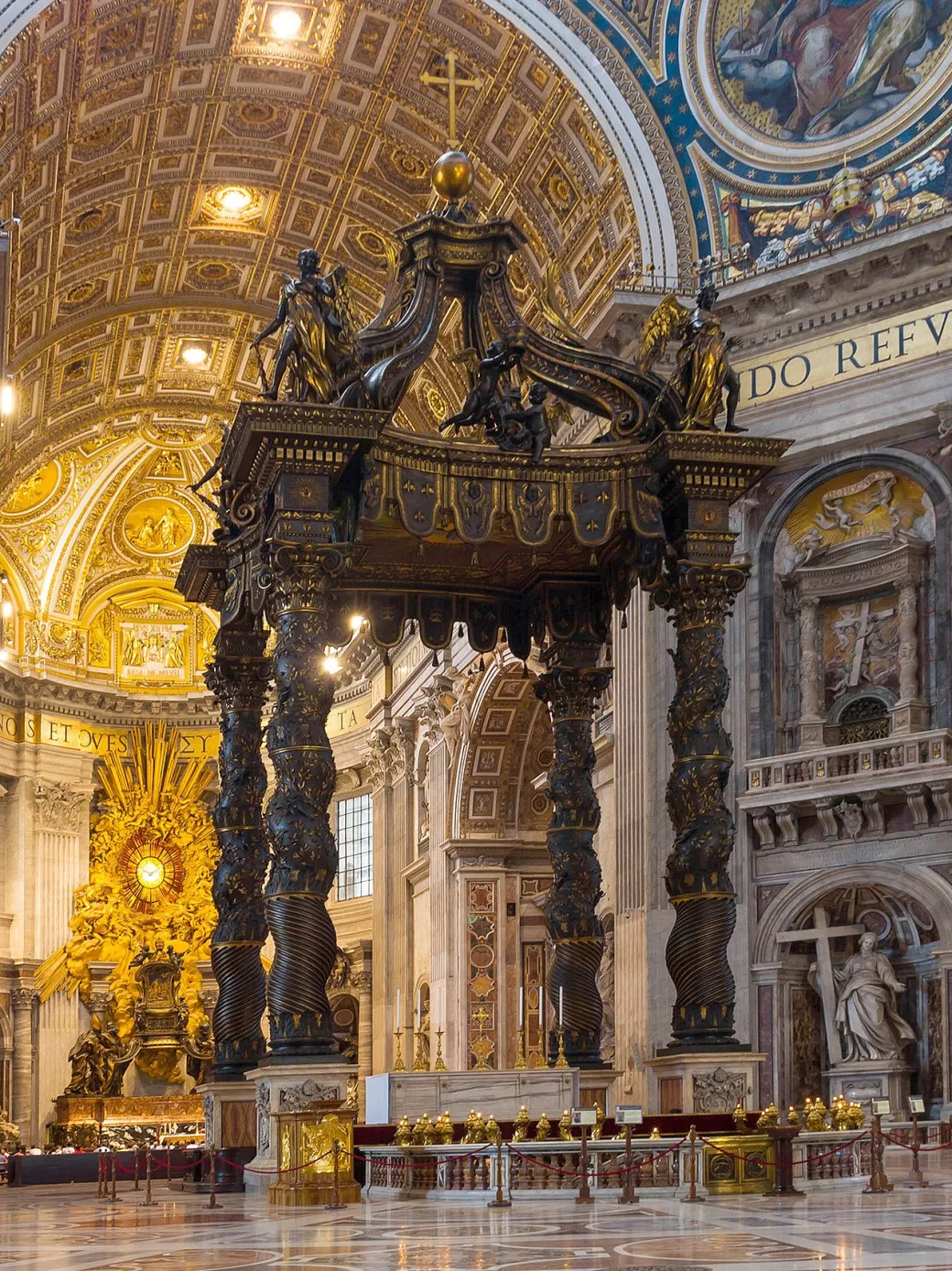 Bernini's Baldachin over the high altar of St. Peter's Basilica