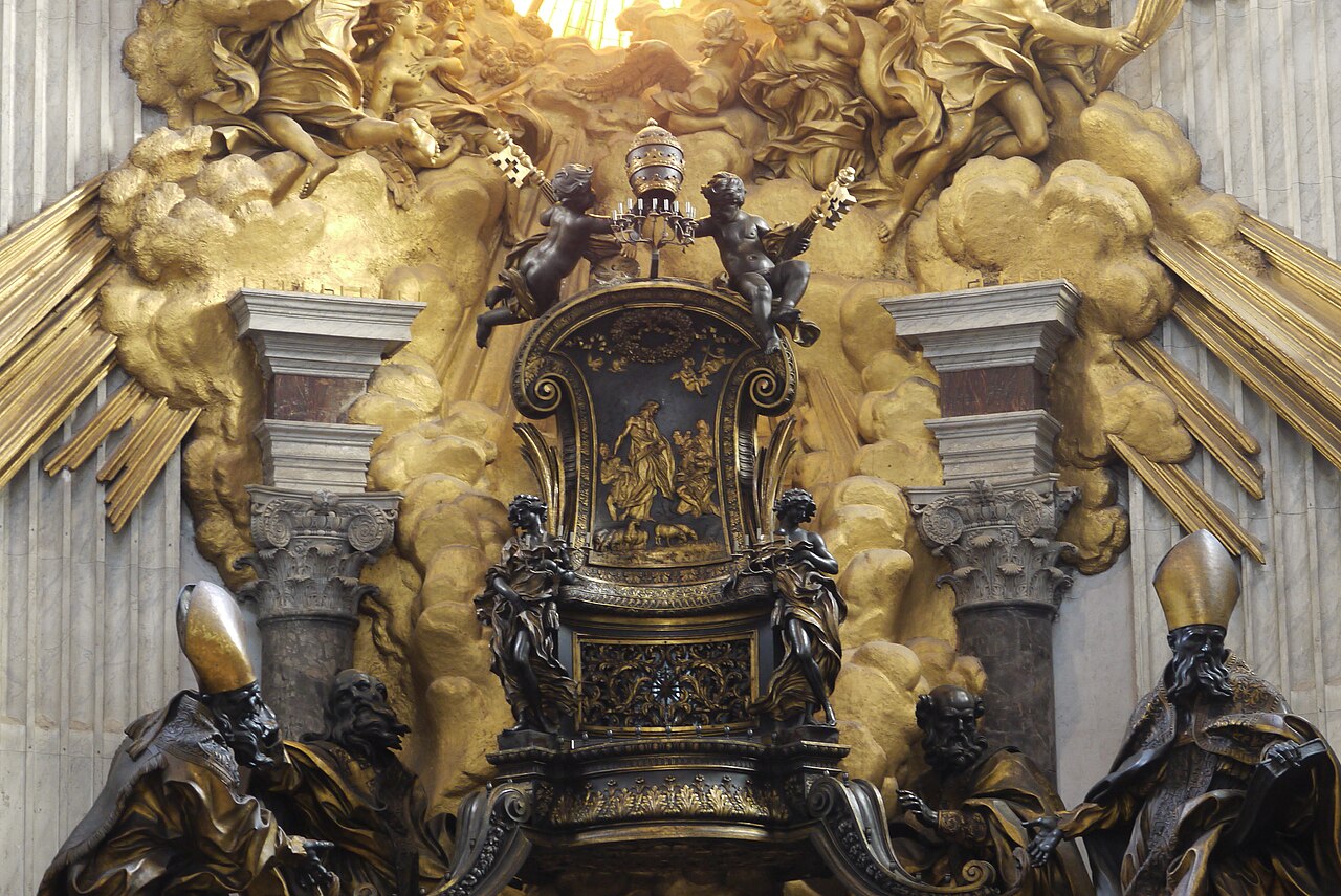 The reliquary of the Chair of Saint Peter in St. Peter's Basilica