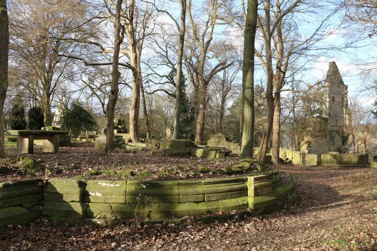 The monastic ruins on the Disibodenberg above Odernheim.