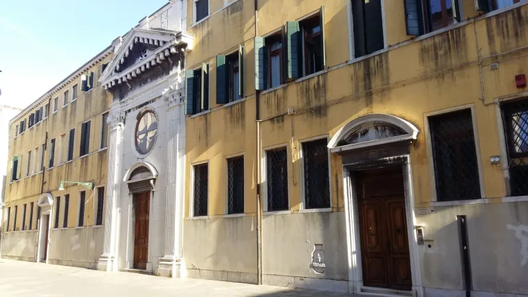 The facade of the former church and convent of the Catecumeni in Dorsoduro, Venice.